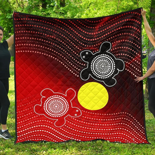 aboriginal-premium-quilt-indigenous-circle-dot-painting-style