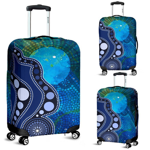 aboriginal-luggage-covers-australia-indigenous-flag-circle-dot-painting-art-blue