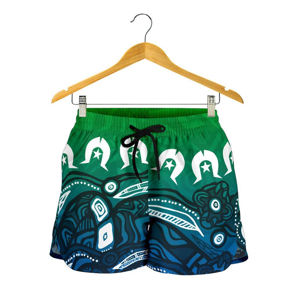 Torres Strait Islands Women's Shorts - Blue - Vibe Hoodie