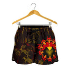 Aboriginal Women's Shorts - Australia Map and Indigenous Flag - Vibe Hoodie