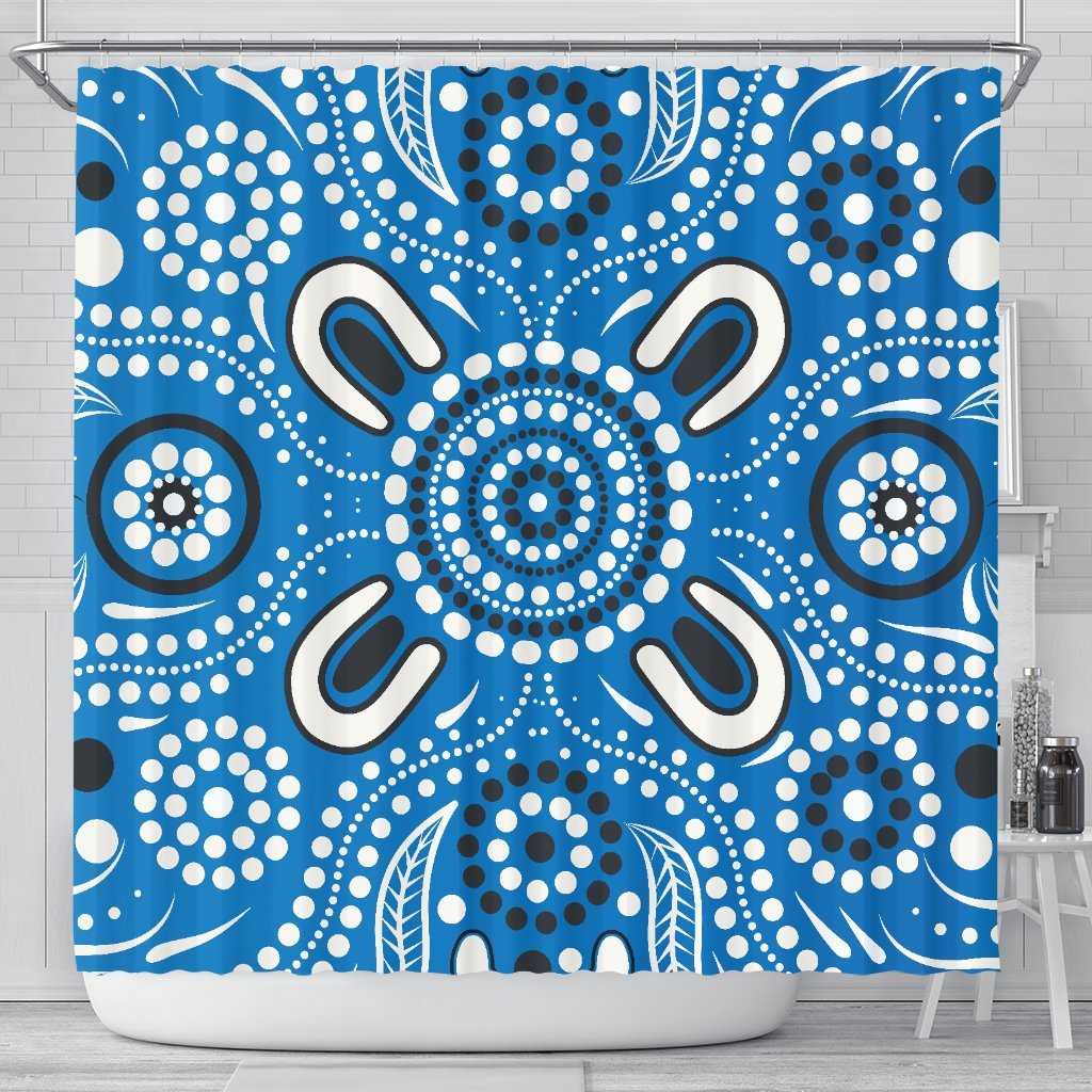 aboriginal-shower-curtain-indigenous-circle-dot-painting-blue-color