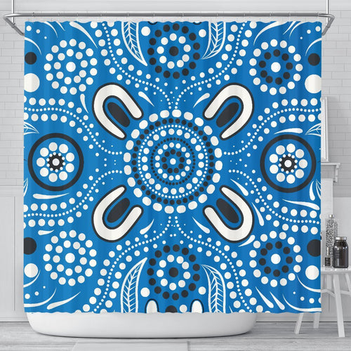 aboriginal-shower-curtain-indigenous-circle-dot-painting-blue-color