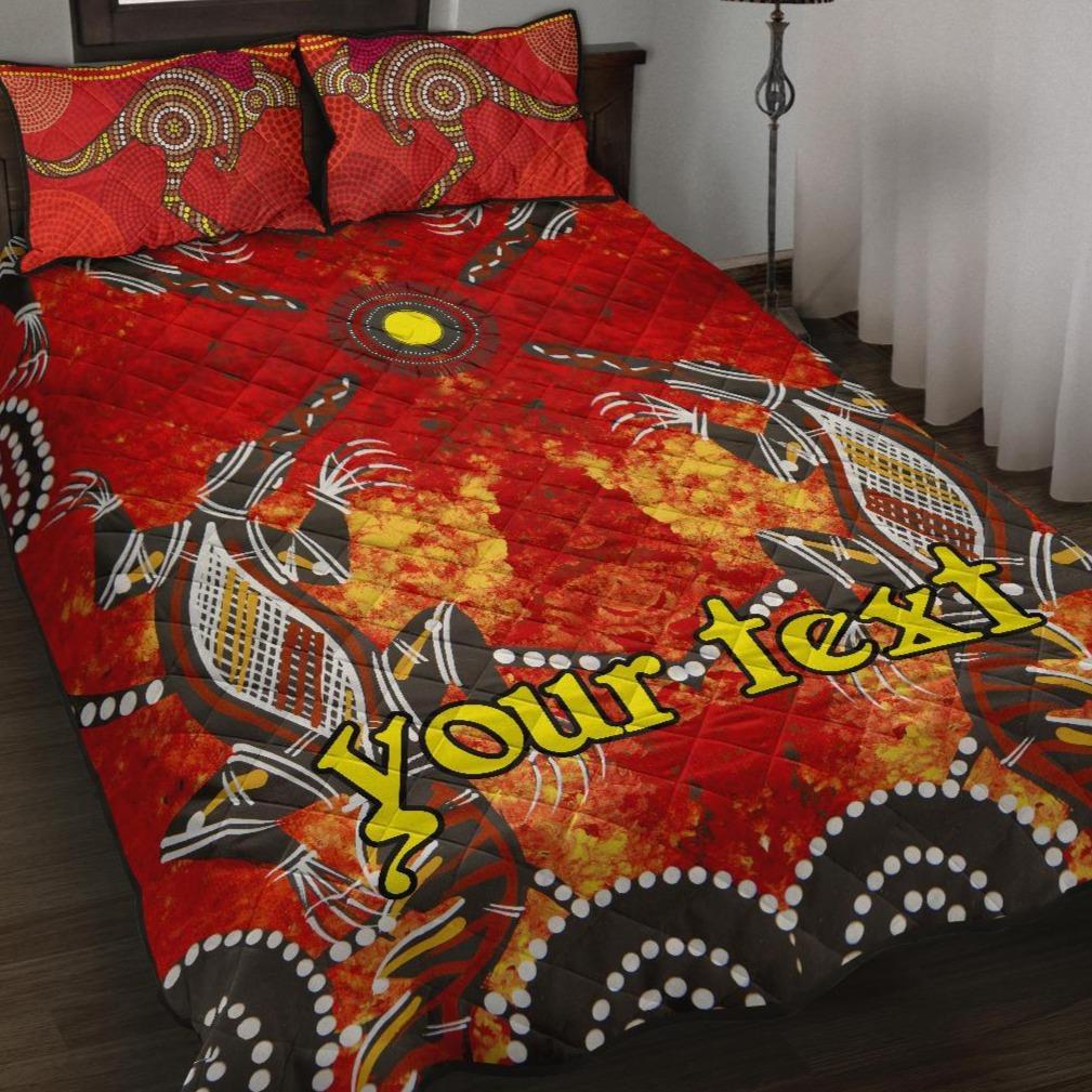 custom-quilt-bed-sets-aboriginal-crocodile-and-kangaroo