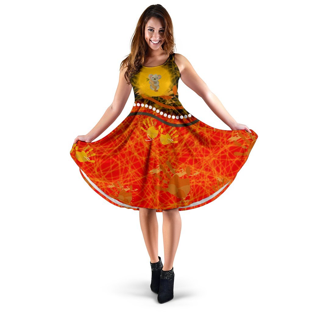 Midi Dress - The Pride Of Aboriginal - Vibe Hoodie