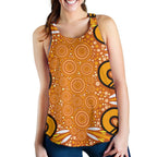 Aboriginal Women's Racerback Tank - Indigenous Art Patterns Ver03 - Vibe Hoodie