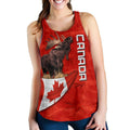 Canada Moose Women Racerback Tank Maple Leaf - Vibe Hoodie