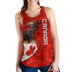 Canada Moose Women Racerback Tank Maple Leaf - Vibe Hoodie