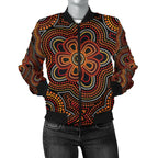 aboriginal-womens-bomber-jacket-aboriginal-dot-painting-flowers-style-ver02