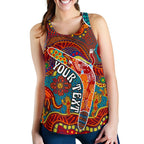 Aboriginal Personalised Women's Racerback Tank - Indigenous Boomerang - Vibe Hoodie