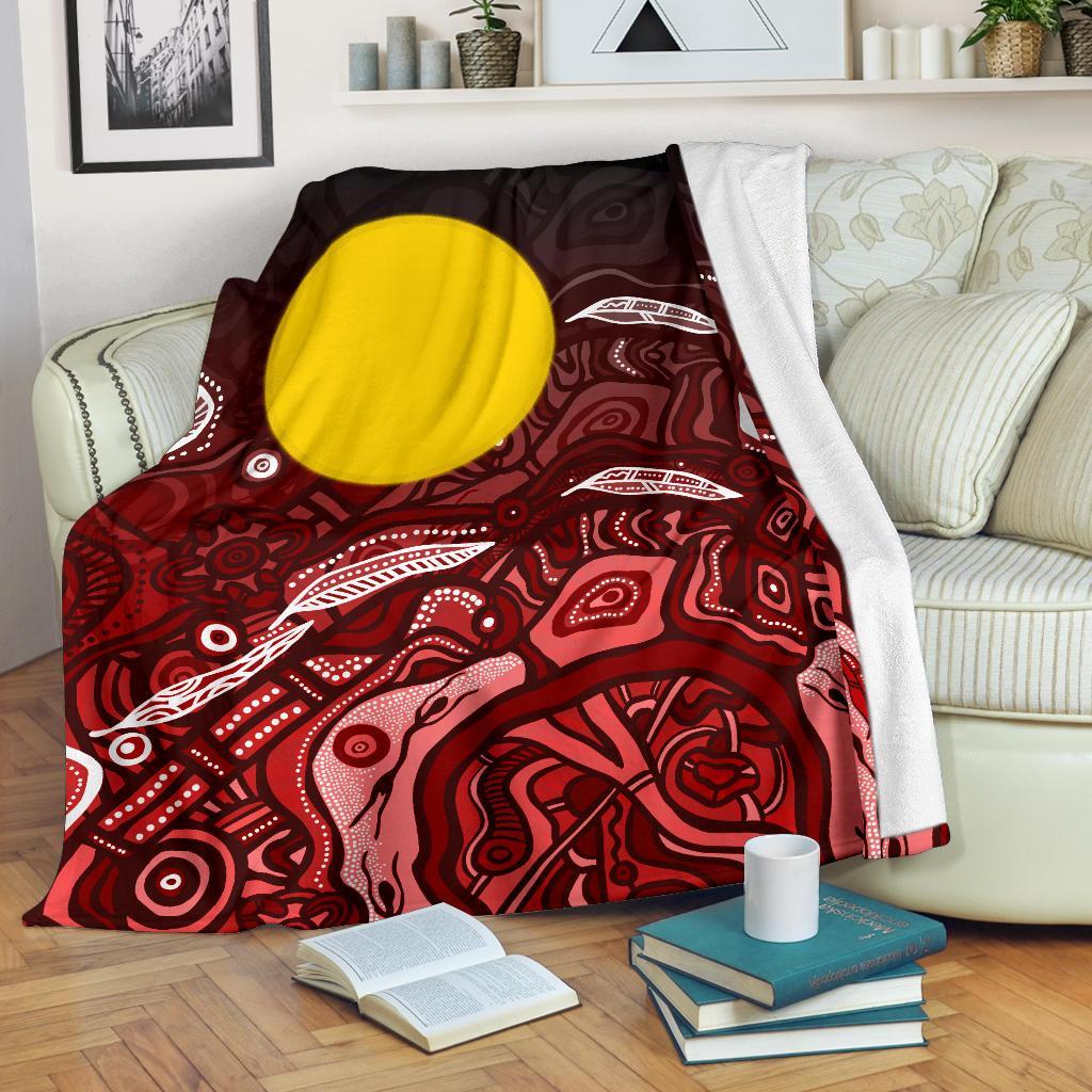 aboriginal-premium-blanket-red-landscape