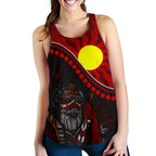 Aboriginal Women's Racerback Tank - Indigenous People And Sun - Vibe Hoodie