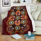 aboriginal-premium-blanket-aboriginal-dot-painting-flowers-style