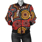 custom-aboriginal-womens-bomber-jacket-indigenous-circle-dot-painting-style-1