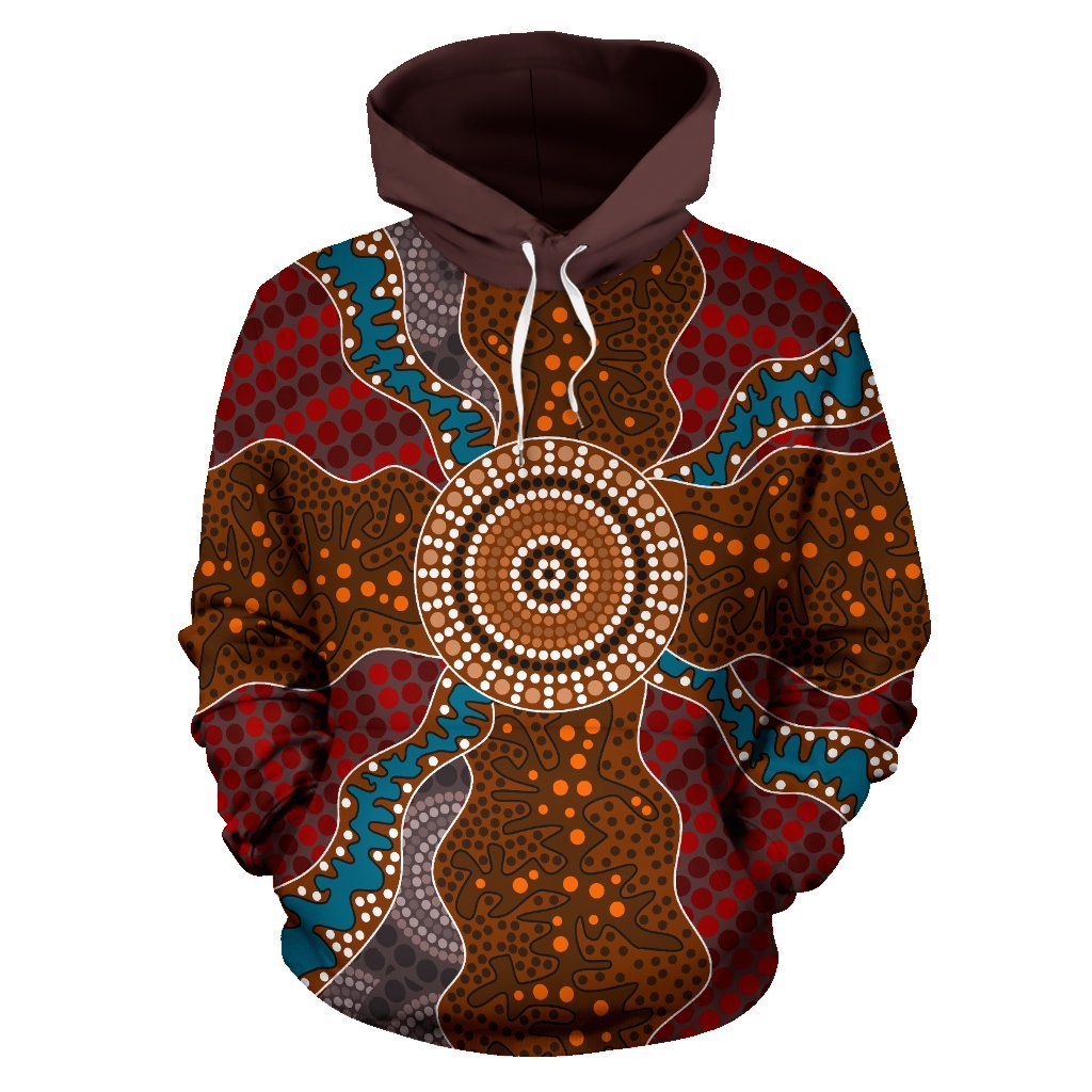 hoodie-aboriginal-dot-painting-hoodie-ver06-unisex