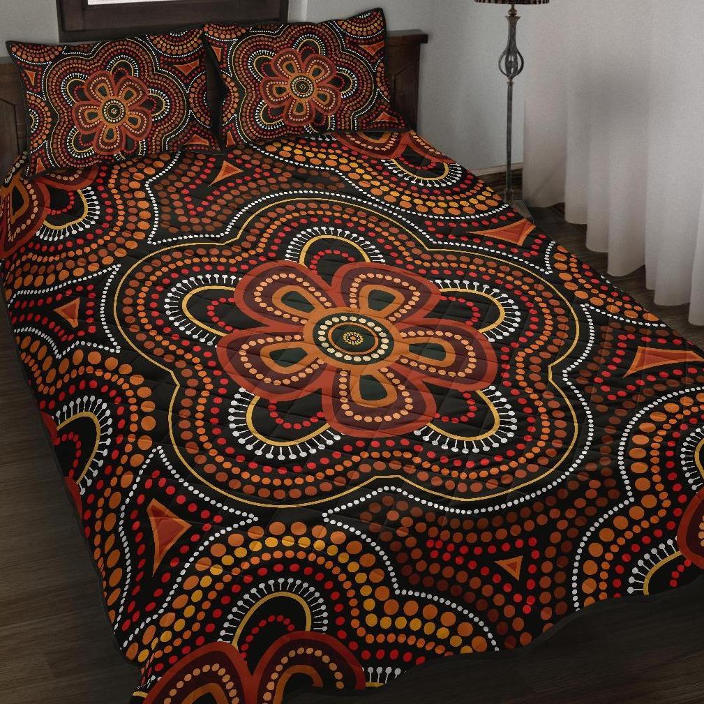aboriginal-quilt-bed-set-aboriginal-dot-painting-flowers-style-ver02