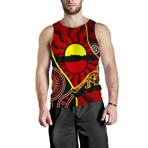 mens-tank-top-australia-aboriginal-dots-with-didgeridoo