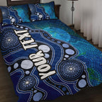 custom-text-aboriginal-quilt-bed-set-australia-indigenous-flag-circle-dot-painting-art-blue