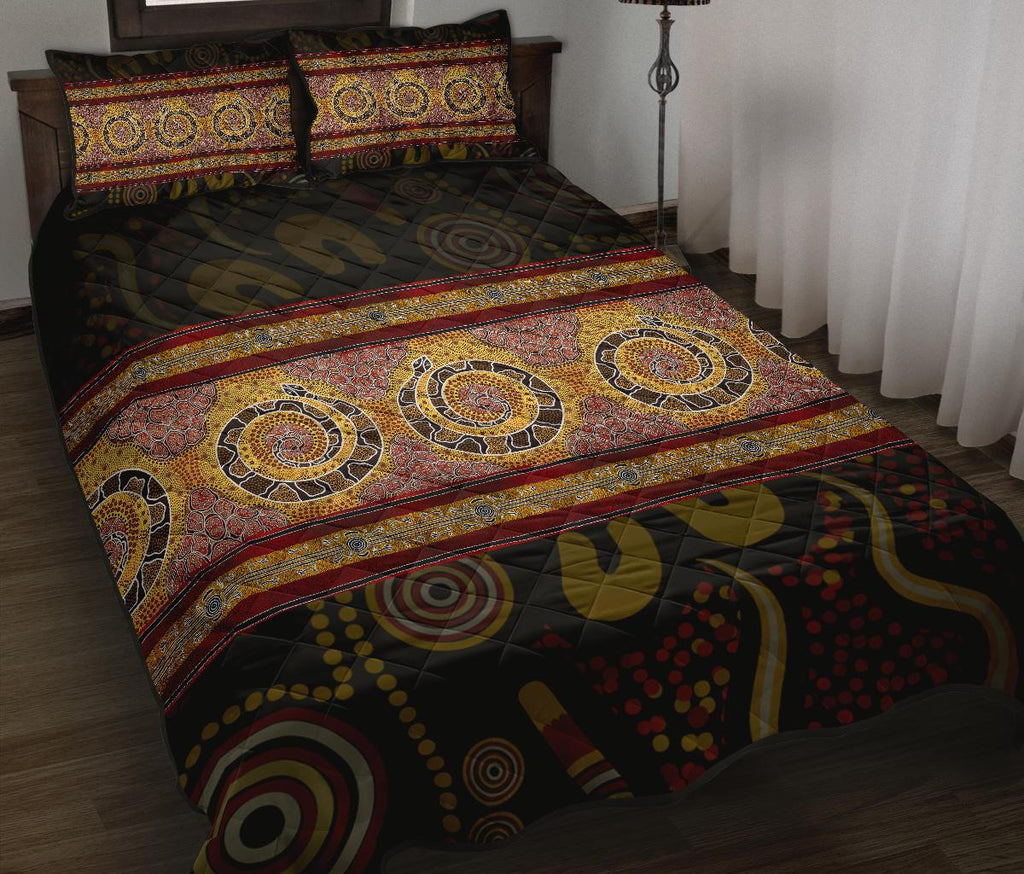 quilt-bed-set-snake-dot-panting-art
