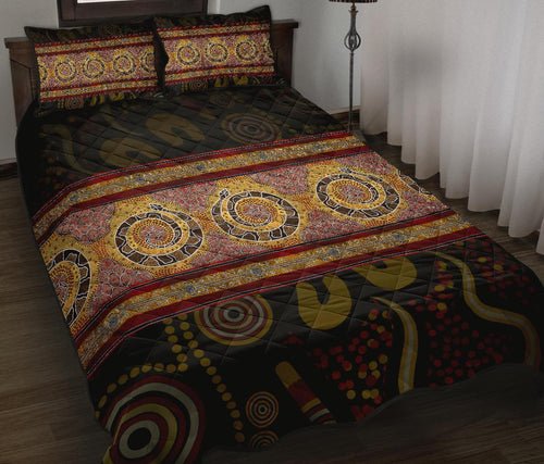 quilt-bed-set-snake-dot-panting-art