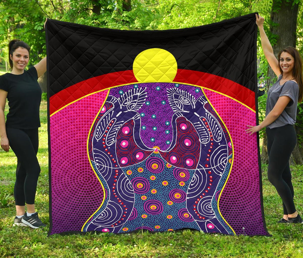 premium-quilt-aboriginal-sublimation-dot-pattern-style-violet