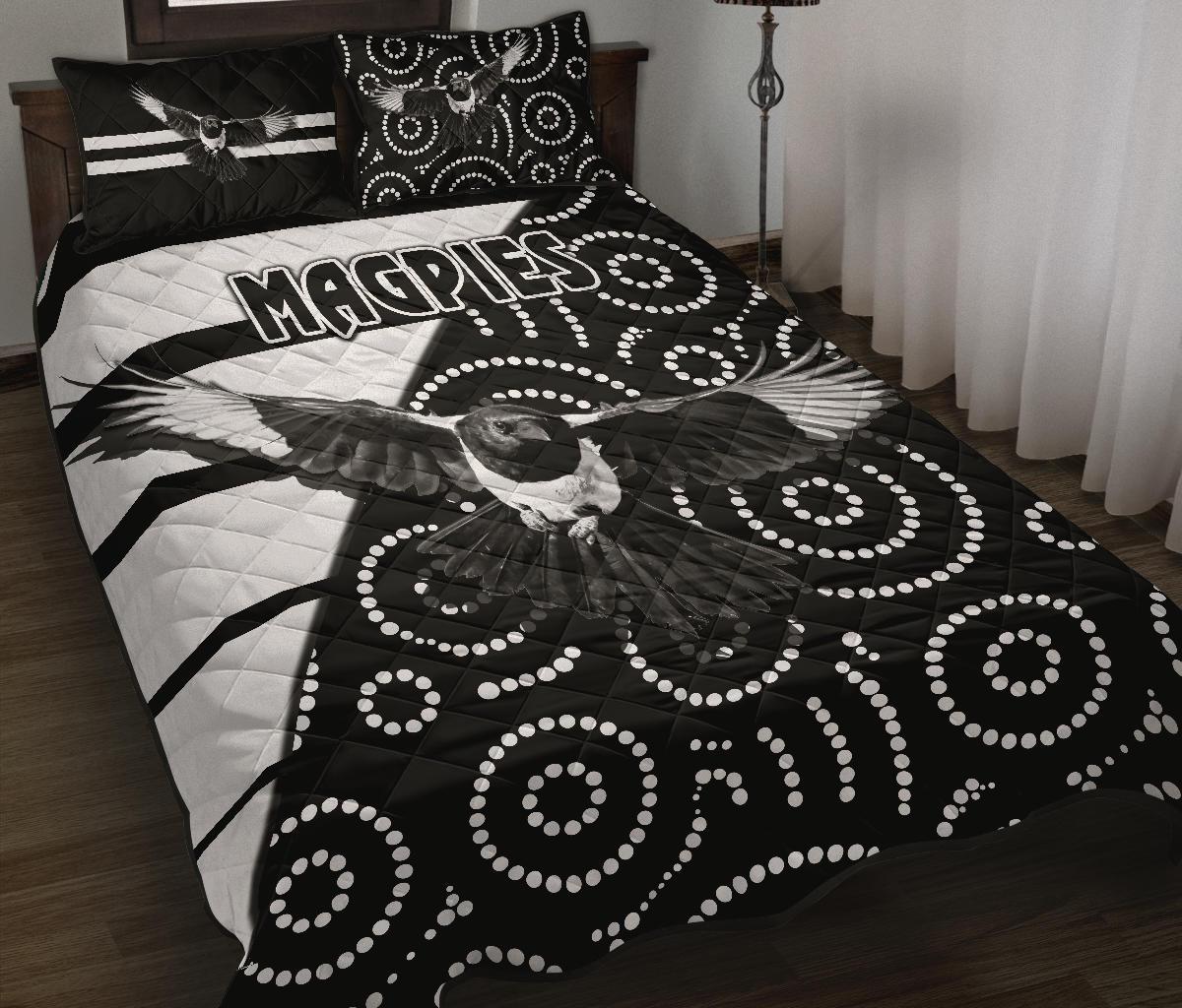 western-suburbs-magpies-quilt-bed-set-simple-indigenous