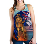 Anzac Women's Racerback Tank - Australian Soldier - Vibe Hoodie