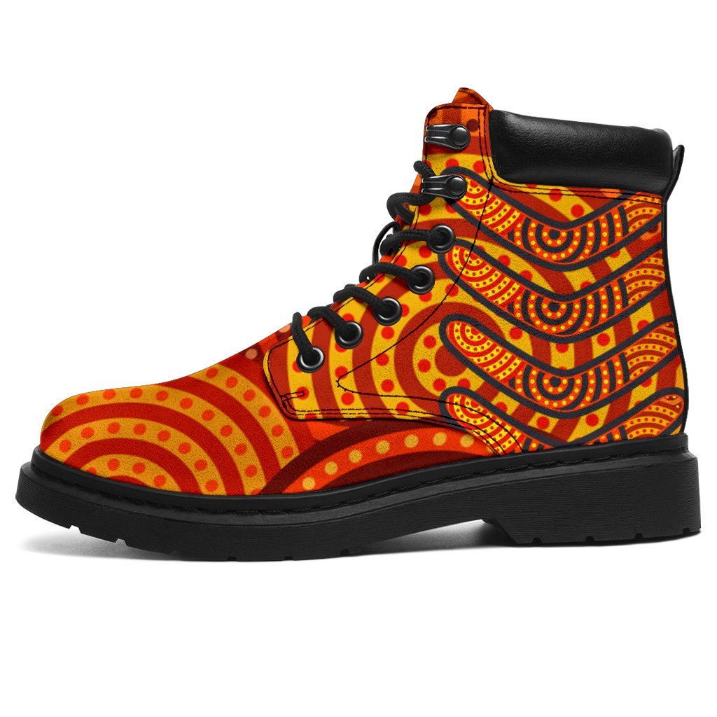 aboriginal-all-season-boots-aboriginal-boomerangs-and-dot-circle