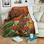 aboriginal-premium-blanket-kangaroo-with-indigenous-tree