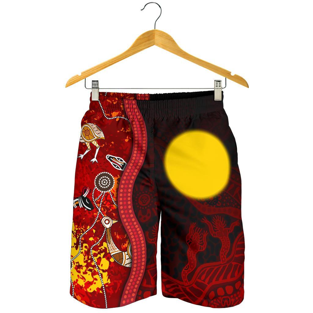 aboriginal-mens-shorts-red-indigenous-flag