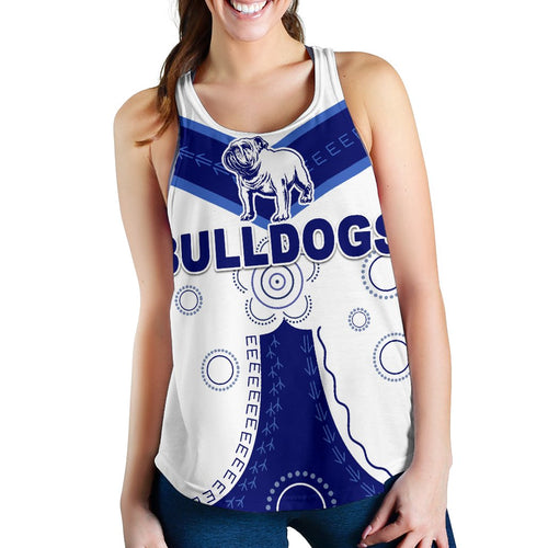 Canterbury-Bankstown Bulldogs Women's Racerback Tank Simple Indigenous - Vibe Hoodie