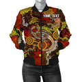 custom-aboriginal-womens-bomber-jacket-kangaroo-and-lizard-dot-painting-art