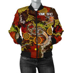 custom-aboriginal-womens-bomber-jacket-kangaroo-and-lizard-dot-painting-art