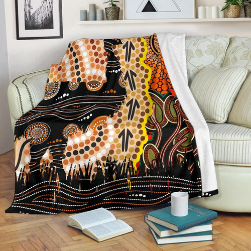 premium-blanket-australian-aboriginal-sun-and-emu