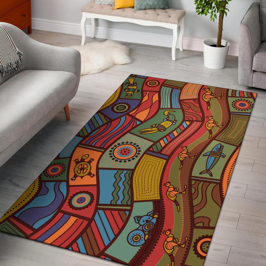 area-rug-aboriginal-art-with-animals