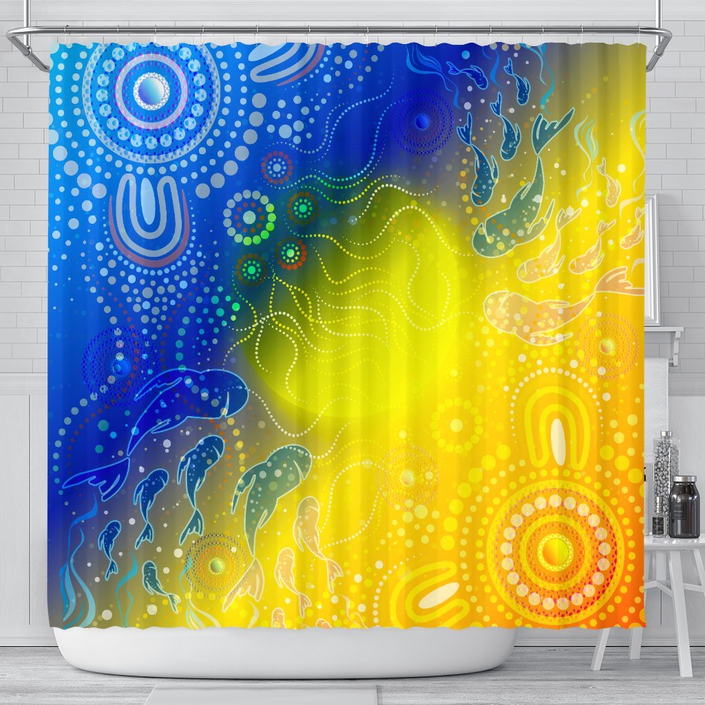 aboriginal-shower-curtain-indigenous-fishing