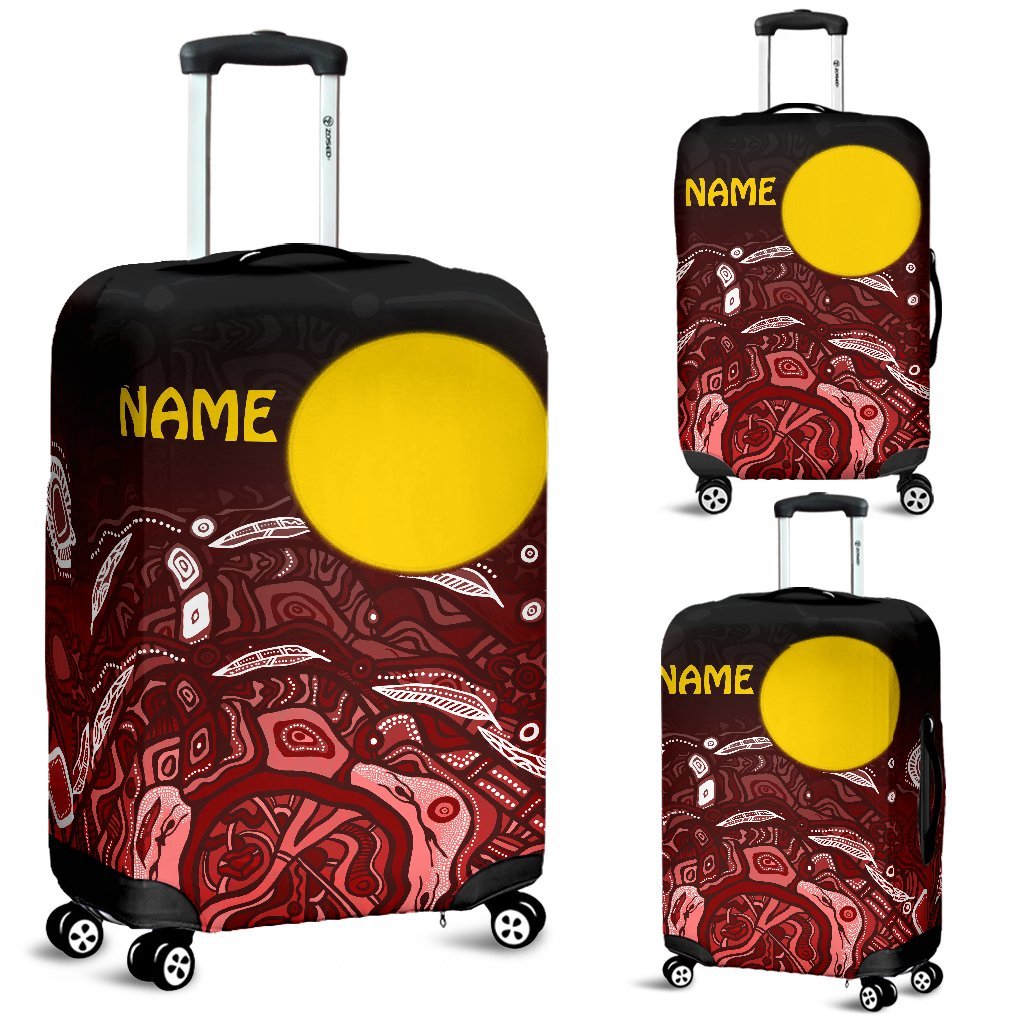 custom-text-aboriginal-luggage-cover-red-landscape