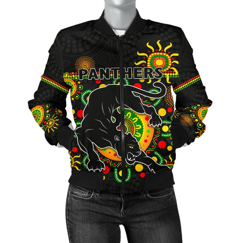 penrith-women-bomber-jacket-indigenous-panthers-black