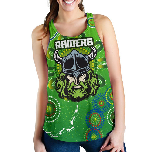 Naidoc Raiders Women Racerback Tank Canberra Indigenous Style - Vibe Hoodie