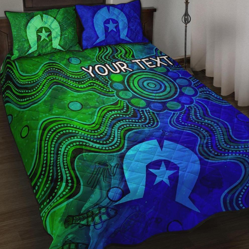 custom-aboriginal-quilt-bed-set-torres-strait-islands-flag