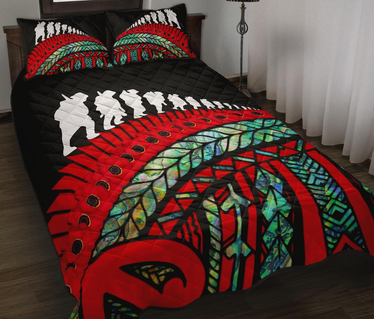anzac-new-zealand-quilt-bed-set-poppies-lest-we-forget-maori-soldiers-paua