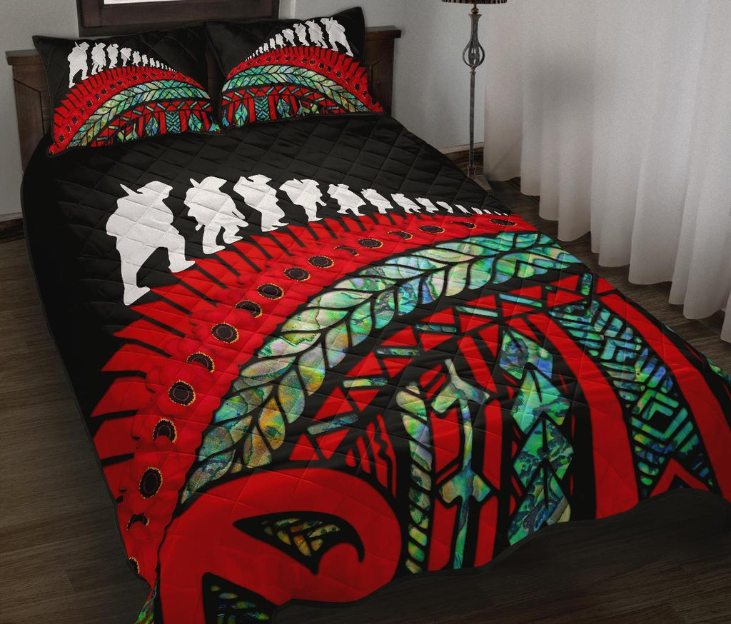 anzac-new-zealand-quilt-bed-set-poppies-lest-we-forget-maori-soldiers-paua