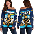 Gold Coast Women Off Shoulder Sweater Titans Gladiator - Vibe Hoodie
