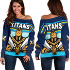 Gold Coast Women Off Shoulder Sweater Titans Gladiator - Vibe Hoodie