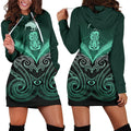 maori-manaia-new-zealand-hoodie-dress-turquoise