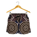 Aboriginal Shorts, Indigenous Dot Painting Short Women 08 - Vibe Hoodie