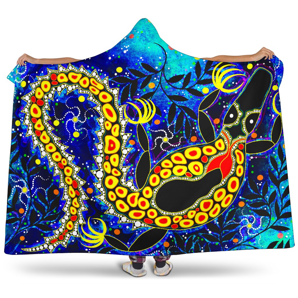 aboriginal-hooded-blanket-indigenous-crocodile