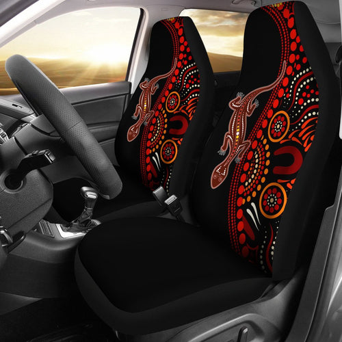 aboriginal-car-seat-covers-aboriginal-lizard-with-dot-painting-pattern