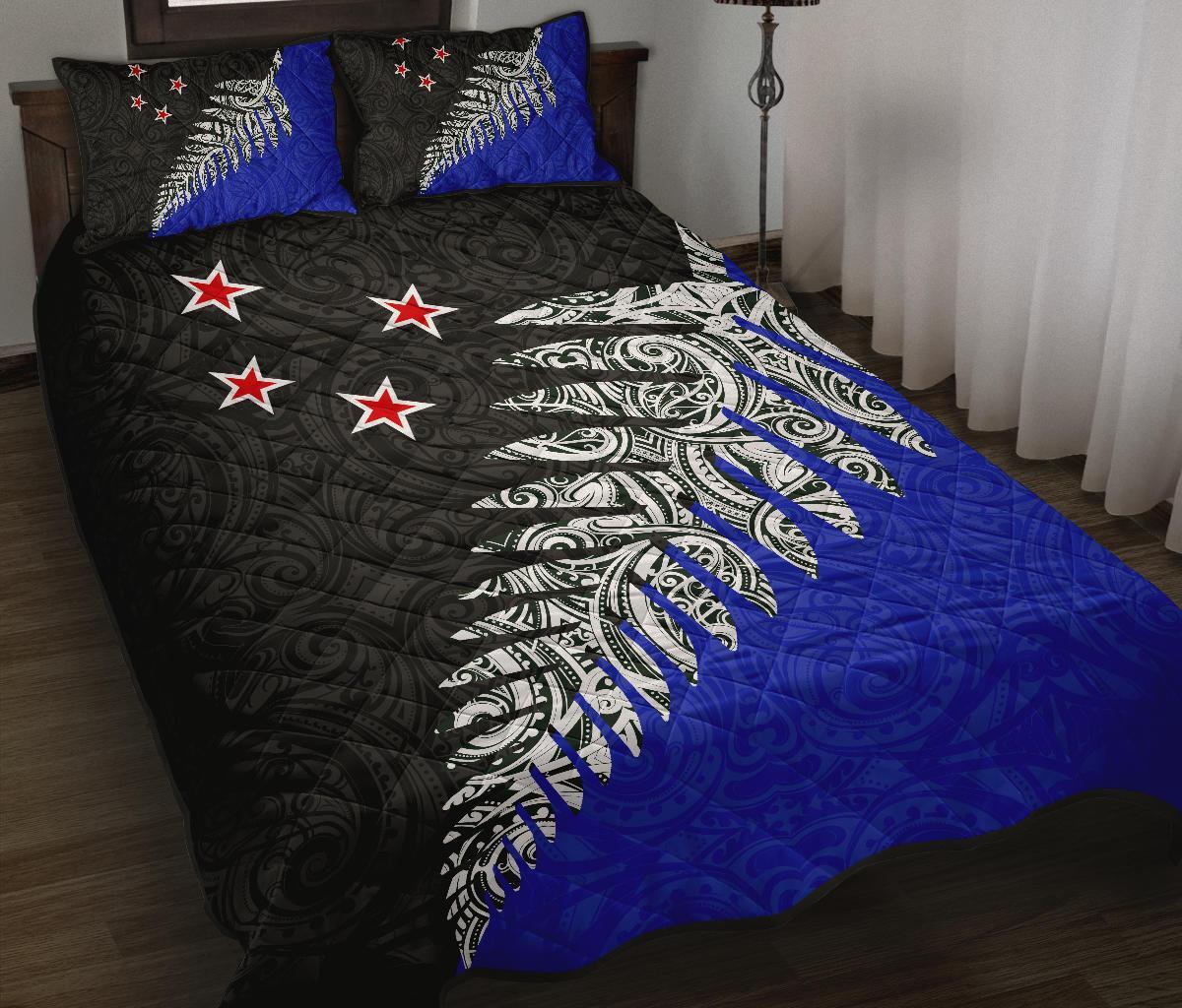 quilt-bed-set-nz-new-zealand-silver-fern-blue