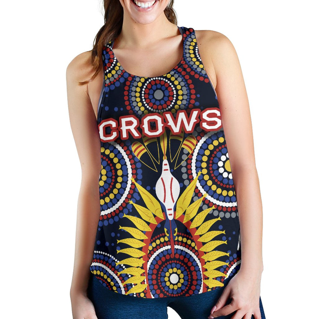 Adelaide Women's Racerback Tank Original Indigenous Crows - Vibe Hoodie