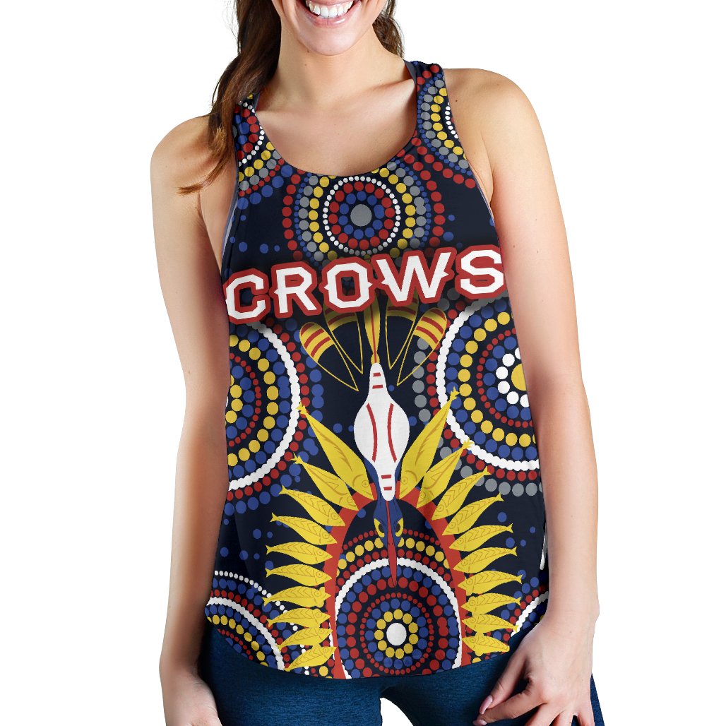 Adelaide Women's Racerback Tank Original Indigenous Crows - Vibe Hoodie